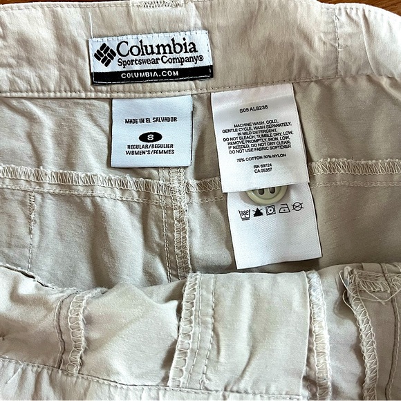 Columbia Outdoor Zip-off Pant Short Women’s Tan Size 8 Hiking Gorpcore Versatile - Picture 9 of 9